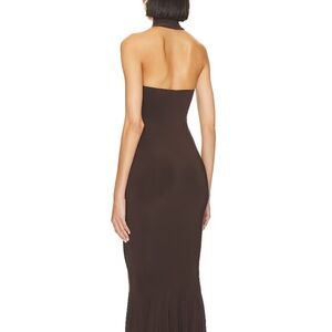 Norma Kamali Chocolate Backless Dress